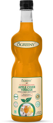 OGREENY Apple Cider Vinegar with Mother And Blend of Garlic,Ginger,Lemon And Natural Honey Vinegar(750 ml)