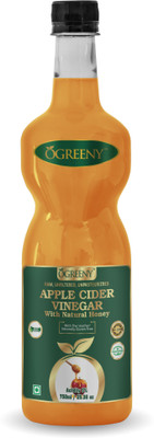 

OGREENY Apple Cider Vinegar With Mother and Blend of Natural Honey Raw, Unfiltered & Undiluted Vinegar(750 ml)