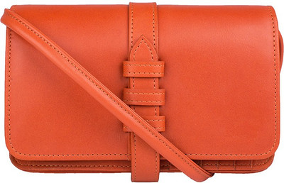 

Hidesign Women Casual Orange Genuine Leather Wallet(2 Card Slots)