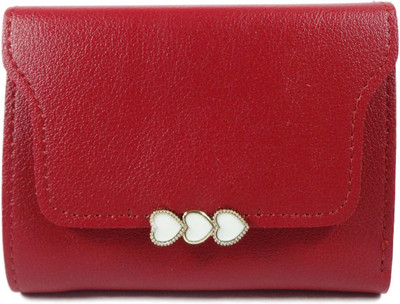 

SB Women Red Artificial Leather Wallet(4 Card Slots)