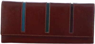 

Leatherman Women Casual Maroon Genuine Leather Wallet(11 Card Slots), Tan