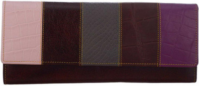 

Leatherman Women Evening/Party Multicolor Genuine Leather Wallet(11 Card Slots), Brown