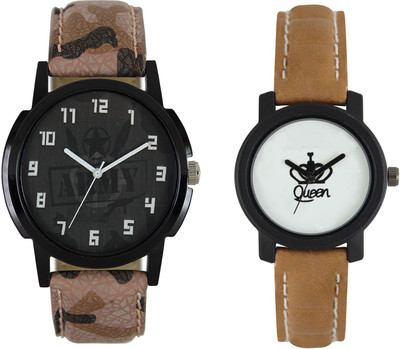 

Shocknshop LR03_209 Designer Analog Chain Strap Couple Watch - For Men & Women
