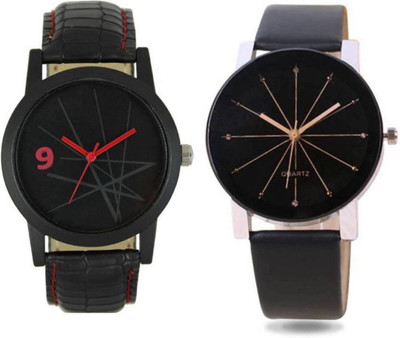 

PMAX LEATHER RED AND CRYSTAL BLACK NEW STYLISH FOR Watch - For Men
