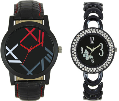 

Shocknshop LR12_201 Designer Analog Chain Strap Couple Watch - For Men & Women