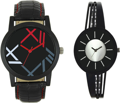 

Shocknshop LR12_212 Designer Analog Chain Strap Couple Watch - For Men & Women