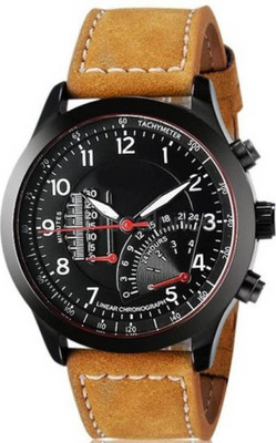 

seeyara SR-001 Stylish Pure Leather Brown Watch - For Men