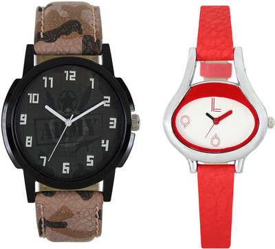 

Shocknshop LR03_206 Designer Analog Chain Strap Couple Watch - For Men & Women
