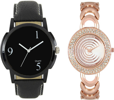 

Shocknshop LR06_202 Designer Analog Chain Strap Couple Watch - For Men & Women
