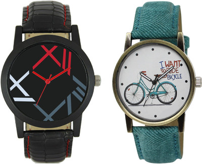 

Shocknshop LR12_229 Designer Analog Chain Strap Couple Watch - For Men & Women