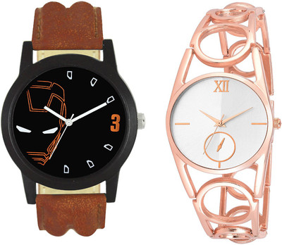 

Shocknshop LR04_213 Designer Analog Chain Strap Couple Watch - For Men & Women