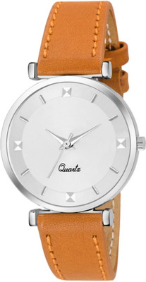 

Celora AV-111-Brown Designer White Dial Leather Premium Watch - For Women