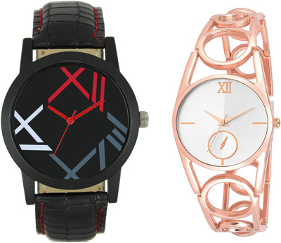 

Shocknshop LR12_213 Designer Analog Chain Strap Couple Watch - For Men & Women
