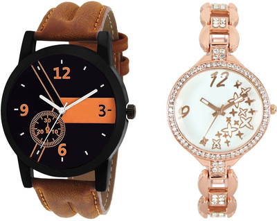 

Shocknshop LR01_210 Designer Analog Chain Strap Couple Watch - For Men & Women