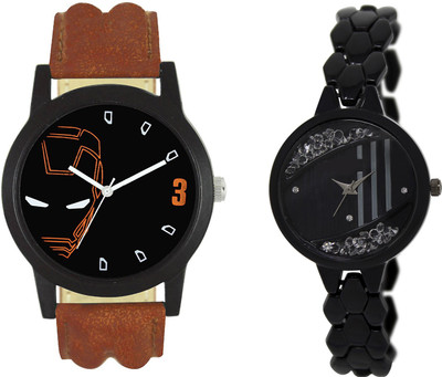 

Shocknshop LR04_221 Designer Analog Chain Strap Couple Watch - For Men & Women