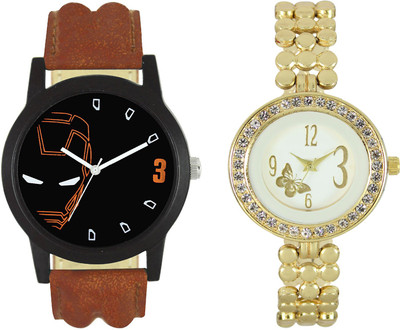 

Shocknshop LR04_203 Designer Analog Chain Strap Couple Watch - For Men & Women