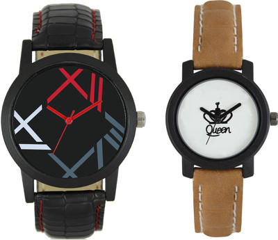 

Shocknshop LR12_209 Designer Analog Chain Strap Couple Watch - For Men & Women
