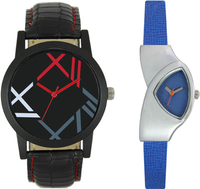 Shocknshop LR12_208 Designer Analog Chain Strap Couple Watch - For Men & Women