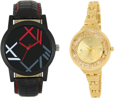 

Shocknshop LR12_224 Designer Analog Chain Strap Couple Watch - For Men & Women