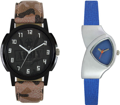 

Shocknshop LR03_208 Designer Analog Chain Strap Couple Watch - For Men & Women