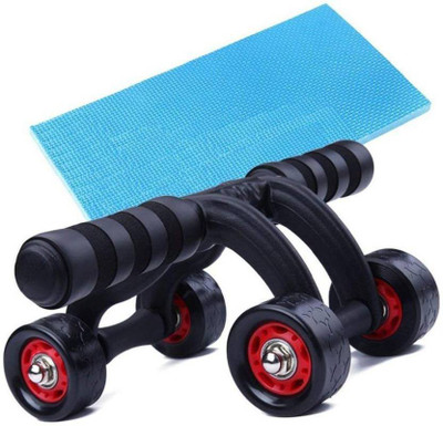 

GOCART Fitness AB Roller 4 Wheel Home Workout Machine Abdominal Carver with Knee pad Ab Exerciser(Black)