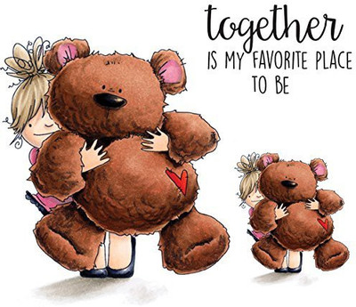 

Generic EB489 Stamping Bella Squidgy Cling Stamp 6.5"X4.5"-Squidgy & Teddy