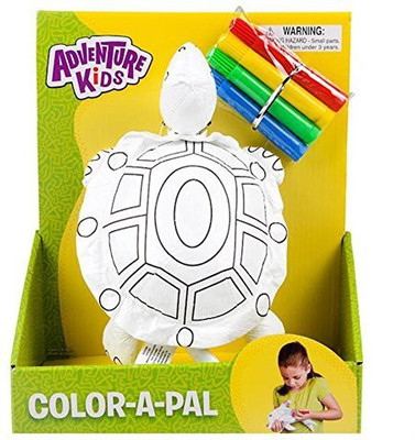 

Rhode Island Novelty Adventure Planet Color A Pal Large Turtle Plush Stuffed Animal And Markers Art Set
