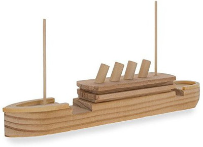 

BestPysanky 7.25" Blank Unfinished Wooden Titanic Building Model Kit