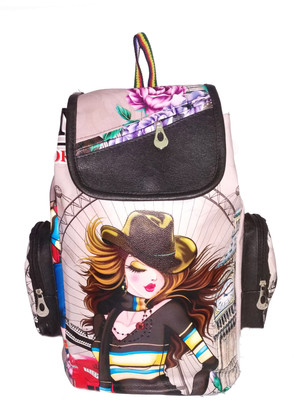 

ruby's collection dollBlack 5 L Backpack(Multicolor)