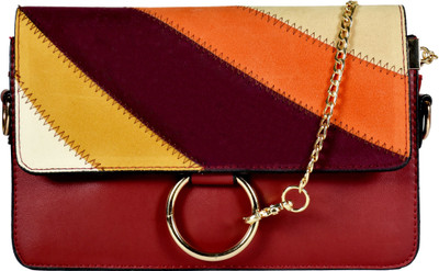

Russo Milano Womens Sling Bag(Maroon, 9 inch)
