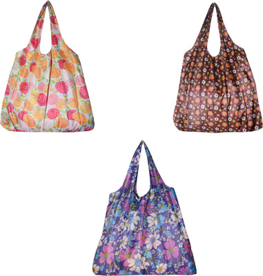 

Jewelz Combo of three strong and sporty foldable shopping bags Multipurpose Bag(Multicolor, 12)