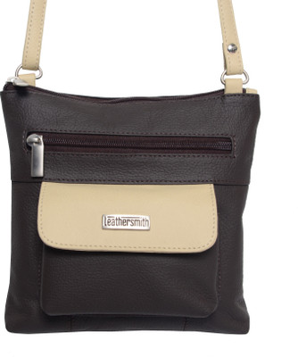 

Leathersmith Gray Pure Leather Sling Bag Sling Bag(Grey, 3 L)