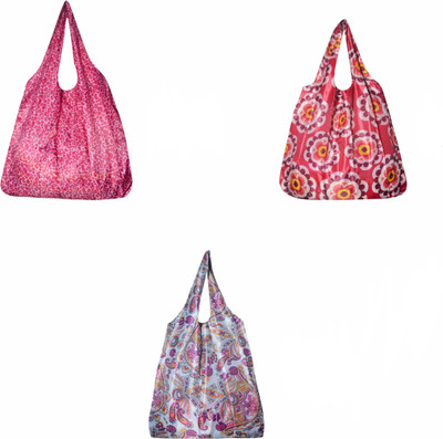 

Jewelz Combo of three handy folding, washable shopping bags (Nursery/Play School) Multipurpose Bag(Multicolor, 12)