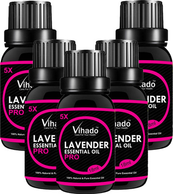 

VIHADO 5x PRO Essential Oil Lavender (18 gm) (Pack of 5)(18 ml)