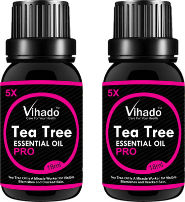 

VIHADO 5x PRO Pure Tea Tree Essential Oil (18 gm) (Pack of 2)(18 ml)