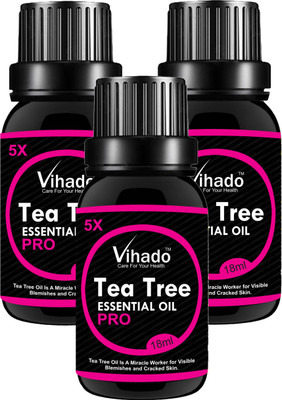 

VIHADO 5x PRO Tea Tree essential oil with Dropper (18 gm) (Pack of 3)(18 ml)