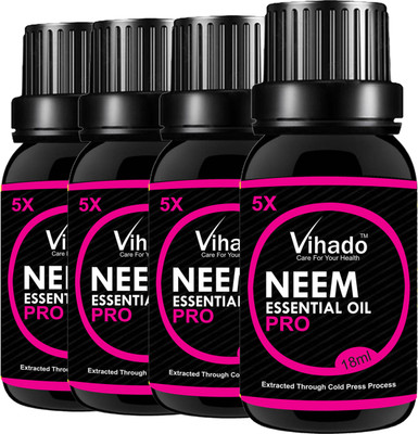 

VIHADO 5x PRO Neem Carrier Oil (18gm) Pure Natural For Skin care & Hair treatment Hair Oil (Pack of 4)(18 ml)