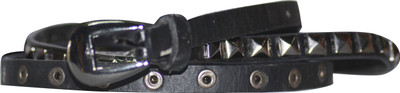 

Antiformal Women Party Black Artificial Leather Belt, Black;brown