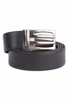 

Gatasmay Men Casual Black Genuine Leather Reversible Belt, Black/brown
