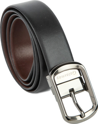 

Gatasmay Men Formal Black Genuine Leather Reversible Belt, Black/brown