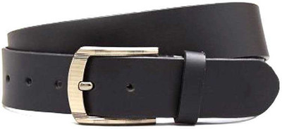 

JD Men Formal Black Genuine Leather Belt, Black 31