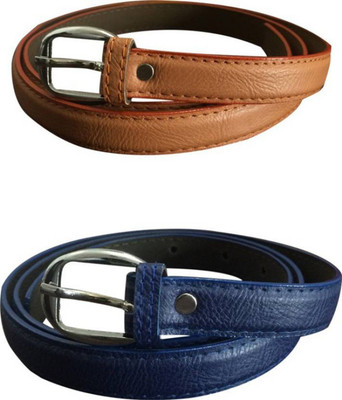 

Gatasmay Women Casual Multicolor Artificial Leather Belt, Brown and blue