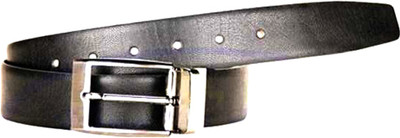 

JD Men Formal Black Genuine Leather Belt, Black 46