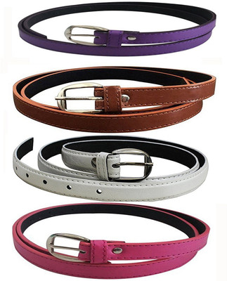 

Gatasmay Women Casual Multicolor Artificial Leather Belt, Purple;brown;white and pink