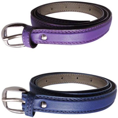 

Gatasmay Women Casual Purple, Blue Artificial Leather Belt, Purple and blue