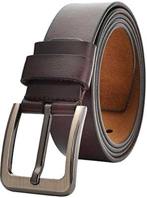 

JD Men Formal Brown Genuine Leather Belt, Brown 25