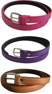 

Gatasmay Women Casual Multicolor Artificial Leather Belt, Pink;purple and brown