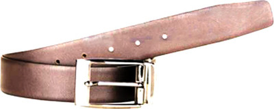 JD Men Formal Brown Genuine Leather Belt, Brown 55