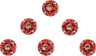 

Sunaina NEW LOVE COLLECTION ROUND FOREHEAD Red Bindis(FANCY BINDI)