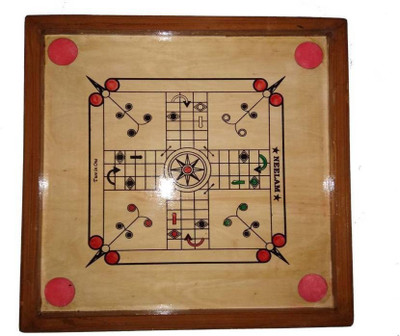 

MJ Quality 20 X 20 INCHES" CARROM BOARD WITH LUDO GAME [ FREE CARROM POWDER ] Board Game